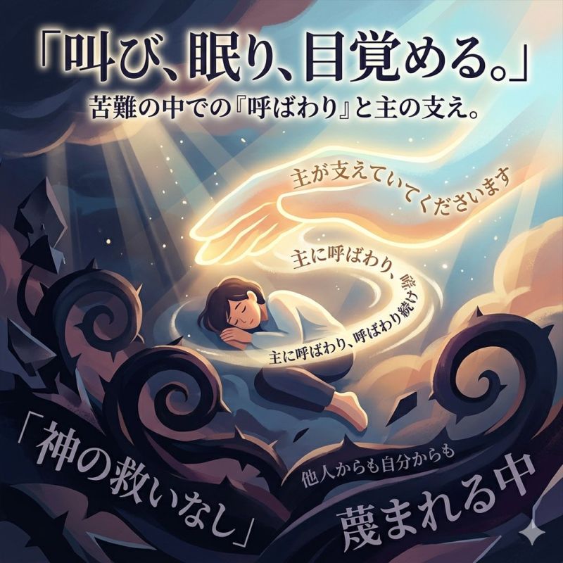 Image for the Tweet beginning: 【読む『FEBC Today』】

今日この後でご紹介する『今日の聖書』では、
詩編３編が朗読されます。

この５節、
新共同訳や協会共同訳では「声をあげれば」、
新改訳2017では「呼び求める」
と訳されている言葉がありますが、
これについて小林和夫先生は、こう書いておられます。
→ 